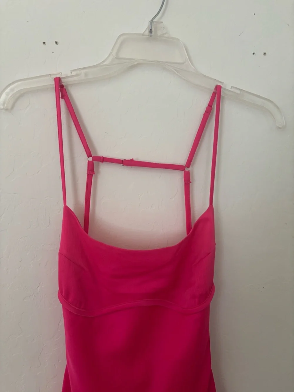 Thirty Thirty XS Hot Pink Satin Maxi Dress Open Back Slip Gown - Picture 3 of 8